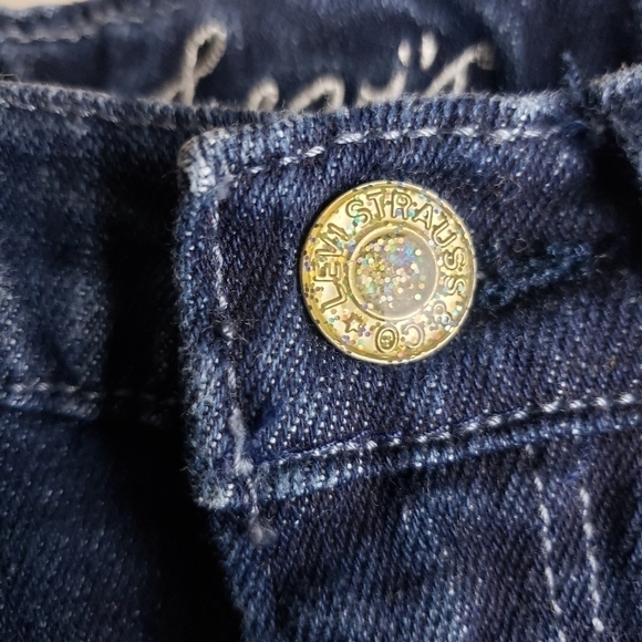 Girls Dark Wash Denim Levi's Jeans size 4 - Picture 6 of 10